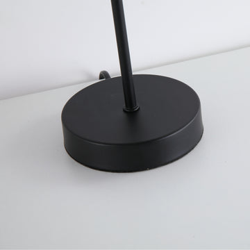 Black Metal Smoked Glass Rods Modern E14 37.5cm Table Lamp