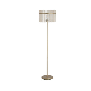 Gold Metal Champagne Glass Rod Shade E27 152cm Floor Lamp