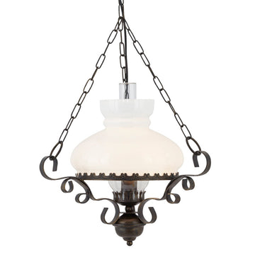 Rustic Italian Iron Oil Traditional Ceiling Pendant Lantern Light