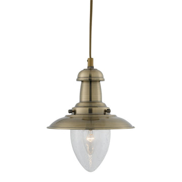 Brass Seed Glass Fisherman Ceiling Lantern Pendant Chandelier Light