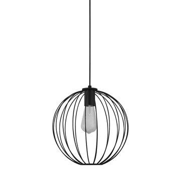 Black Wire Frame E27 Dimmable Rondo Pendant Light