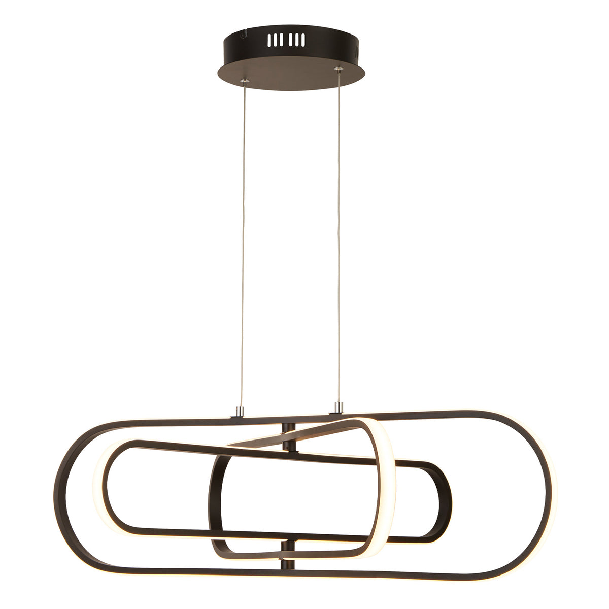 Black 52W Modern LED Clip Pendant Light