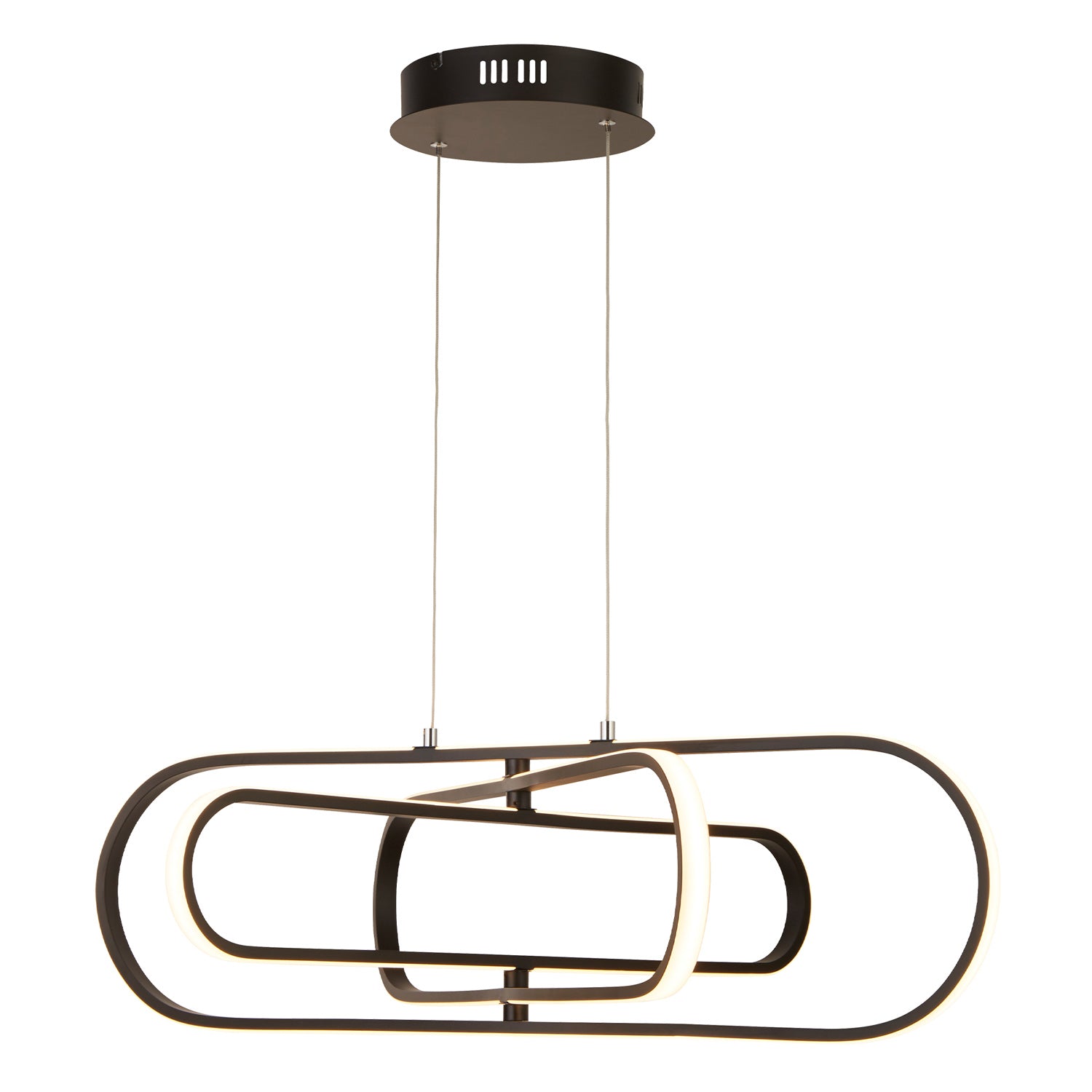Black 52W Modern LED Clip Pendant Light