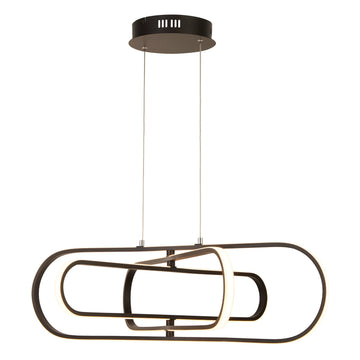Black 52W Modern LED Clip Pendant Light
