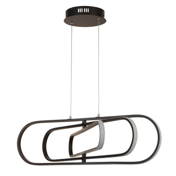 Black 52W Modern LED Clip Pendant Light