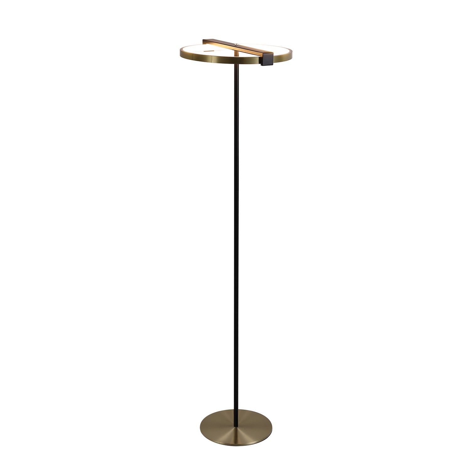 Gold Black 23W 1385lm 3000K LED Floor Lamp