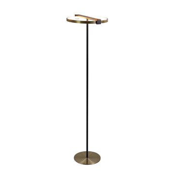 Gold Black 23W 1385lm 3000K LED Floor Lamp