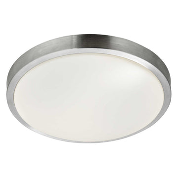 LED Aluminium Trim Acrylic White Shade Bathroom Flush Ceiling Light
