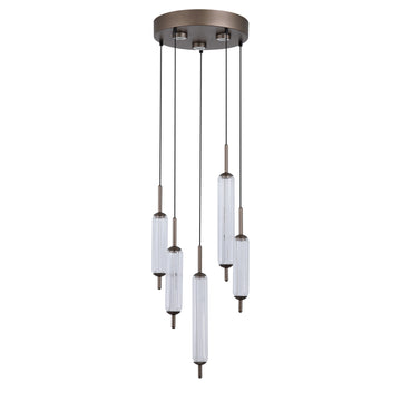 Latte Glass Modern Dimmable Warm White 3000K LED 5 Light Pendant Lamp