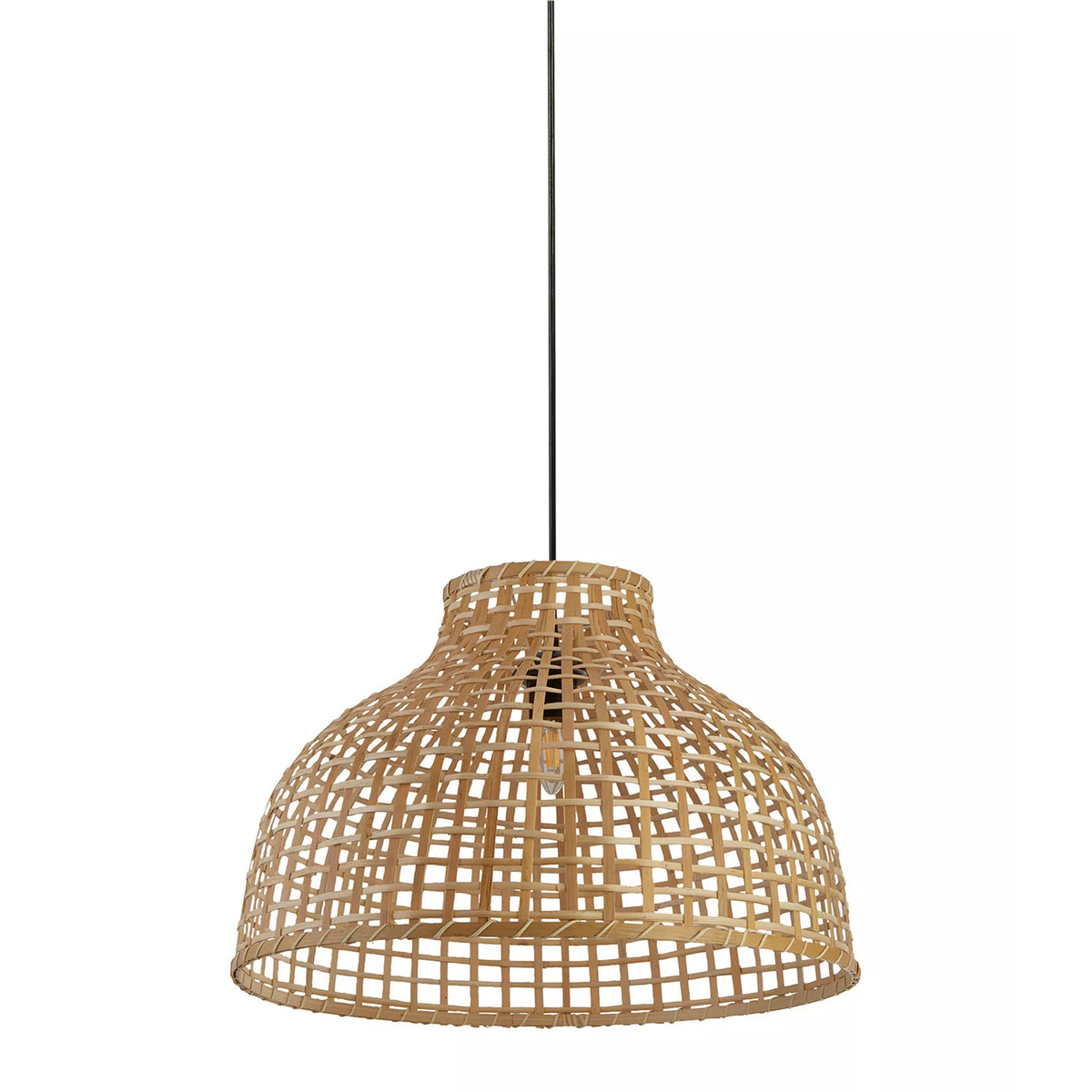 Bali Woven Bamboo Dome Shade Pendant Light