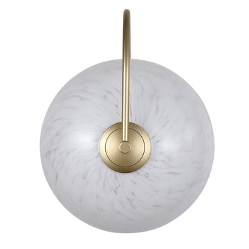 Confetti Metal Glass Gold Sphere 9W LED 699lm Wall Light
