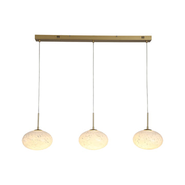 3 Light Confetti Glass Gold Sphere 25W LED 2380lm Pendant