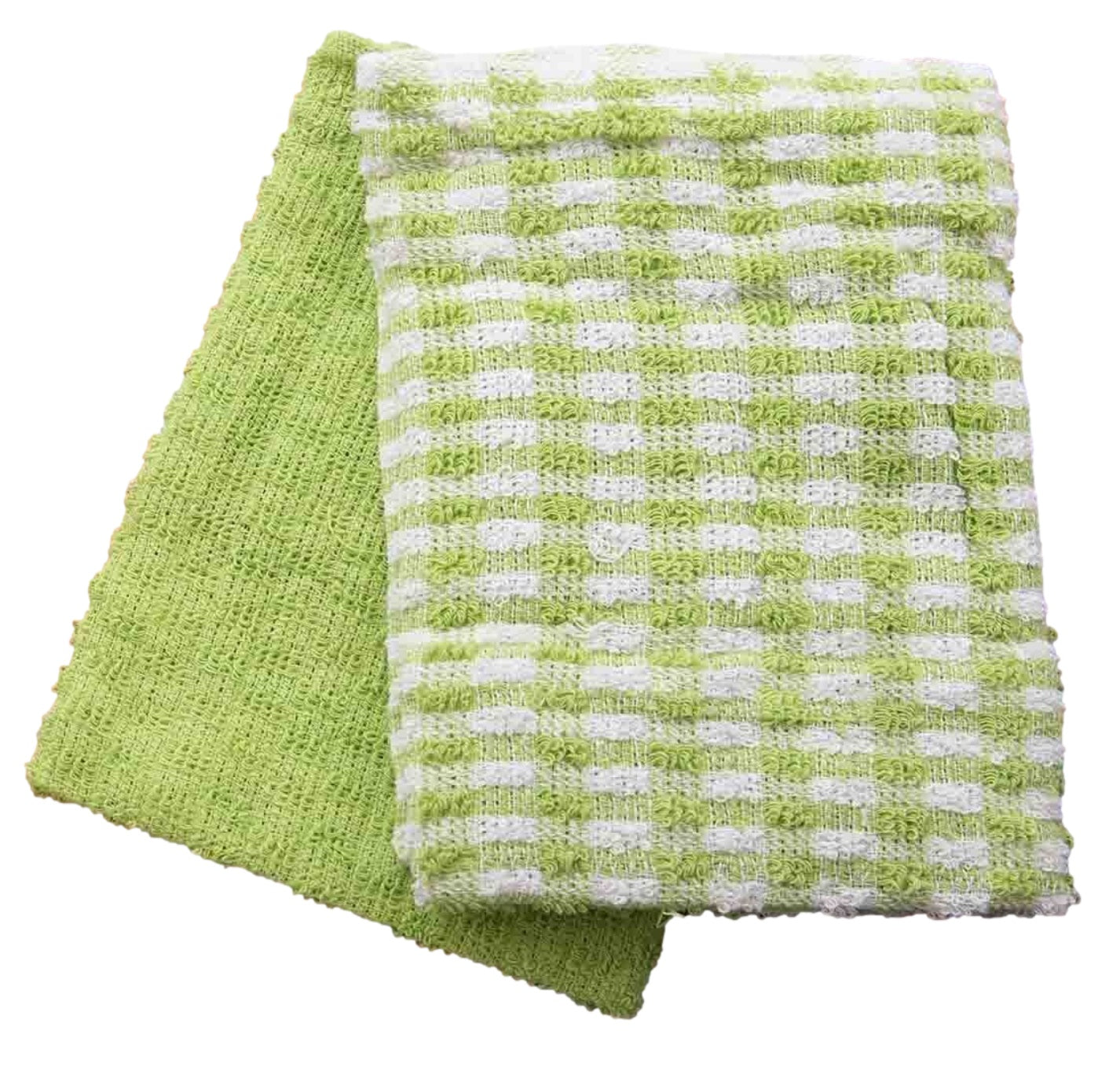 30pc Mono Check Terry Tea Towel Green