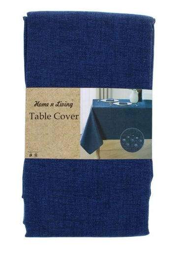 Linen Look Tablecloth 132x178cm - Navy Blue