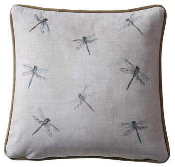 Luxury Floral Velvet Filled Cushion 43x43cm Wine Green