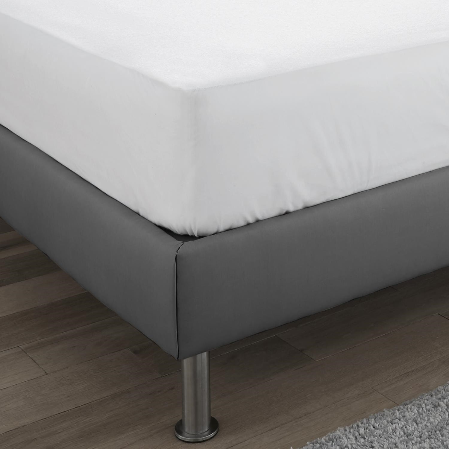 Waterproof Flannelette Mattress Protector, King, White