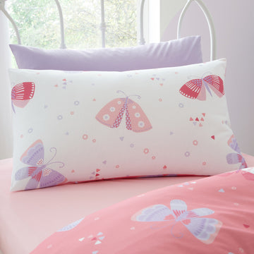 Flutterby Butterfly Duvet Cover Set, Single, Pink & Lilac