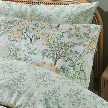 Catherine Lansfield Forest Blossom Duvet Cover Set, Double, Green