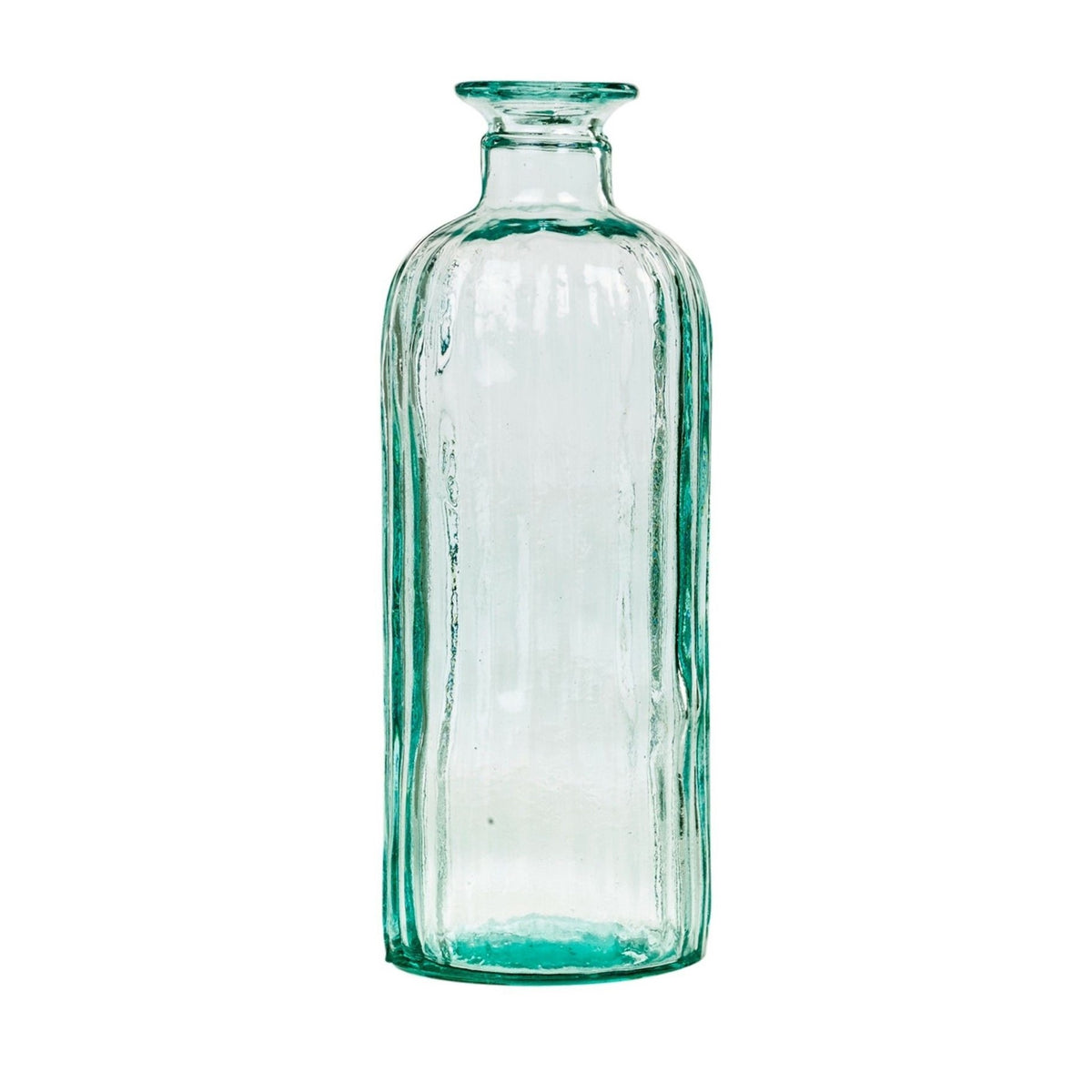 27cm Retro Recycled Glass Green Bud Neck Table Vase