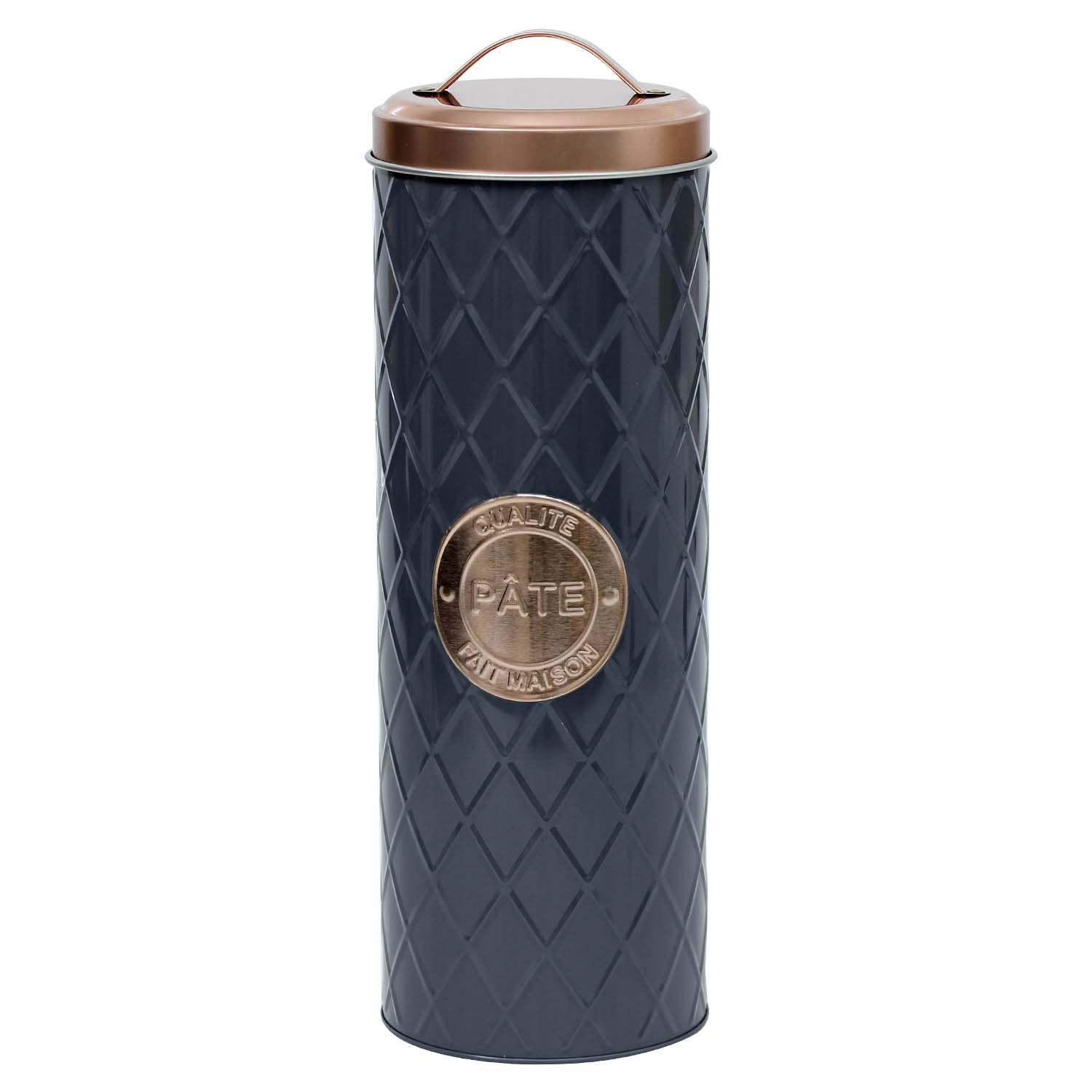 Urban Living Grey & Copper Lid Pasta Canister