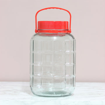 Set of 2 3L Glass Preserving Jars with Lid & Handle