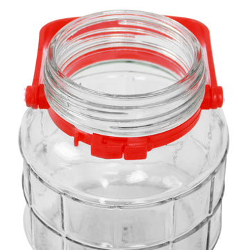 3 Litre Food Pasta Rice Storage Container Glass Jar With Lid & Handle