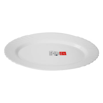 36x26 cm Tempered Opal Glass Oval Plate Platter Server