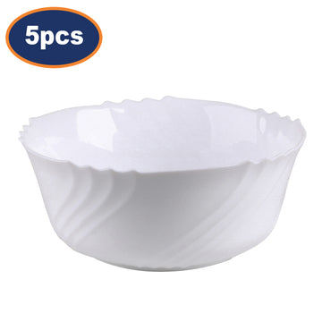 5Pcs Bormioli Rocco Ebro 22.5cm White Mixing Bowls