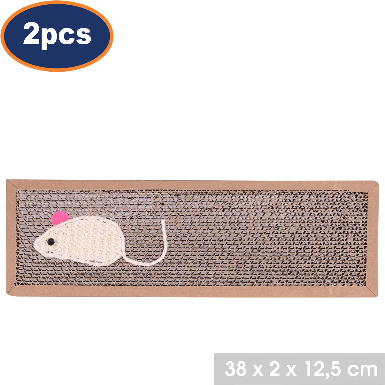 2Pcs Cat Scratching Cardboard Mats