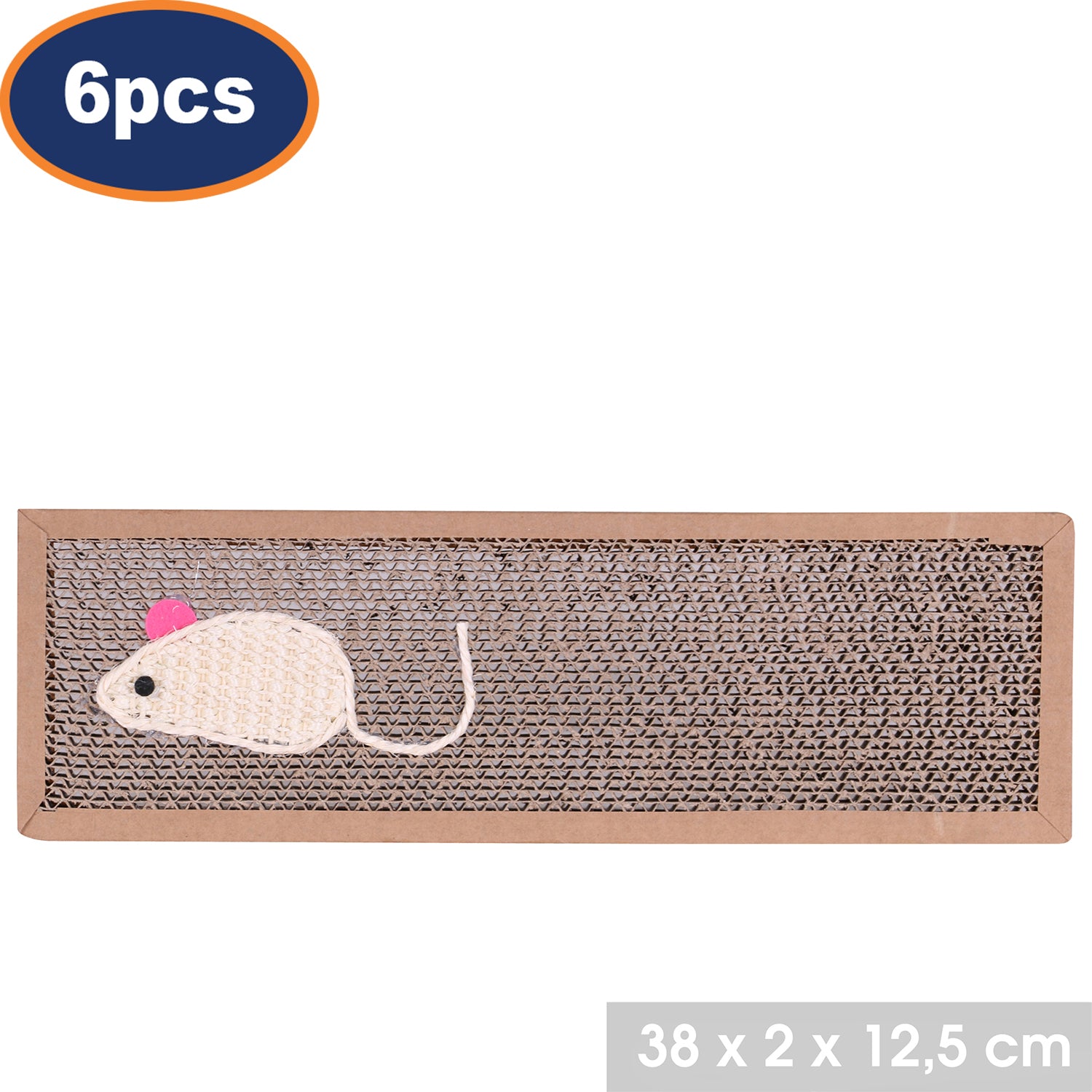 6Pcs Cat Scratching Cardboard Mats