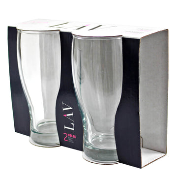 8pc LAV Belek 380ml Tall Curved High Ball Glasses