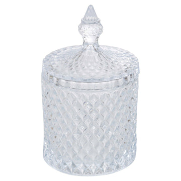 3Pcs Diamond Design Storage for Sweets Glass Jar