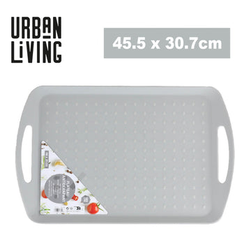 Rectangular Grey Non Slip Serving Tray