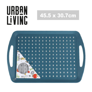 Rectangular Teal Non Slip Serving Tray