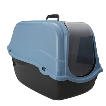 Portable Hooded Cat Litter Box - Blue