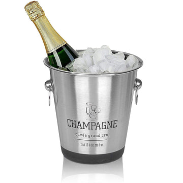 Silver Stainless Steel Champagne Ice Bucket
