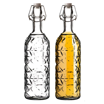 720ml Airtight with Clip Top Glass Water Bottle