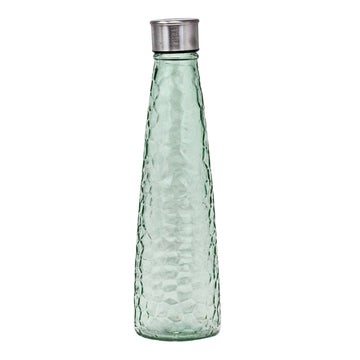 1Pc Linea Glass Bottle Assorted Colour Lid Drink Container