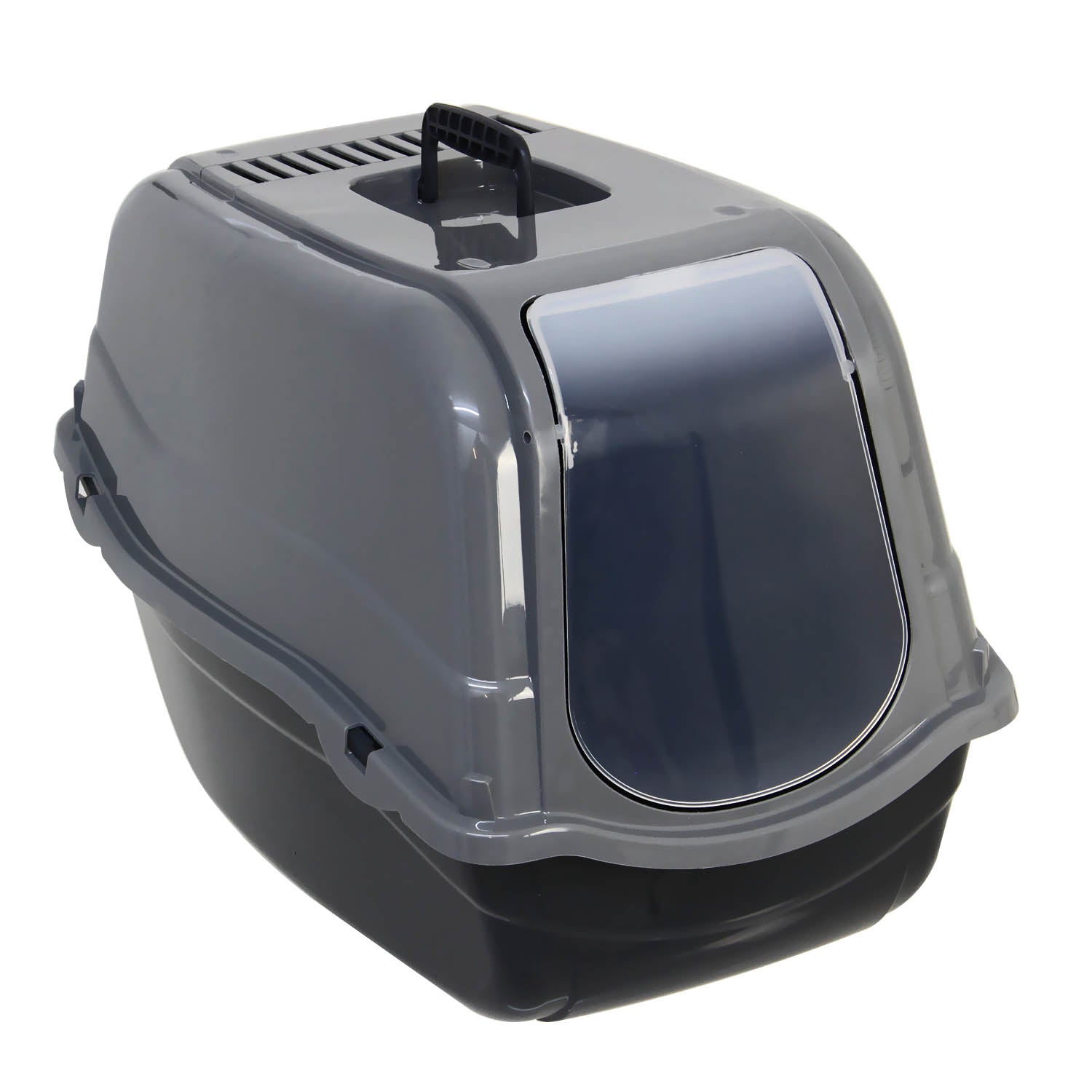 Portable Hooded Cat Litter Box - Grey