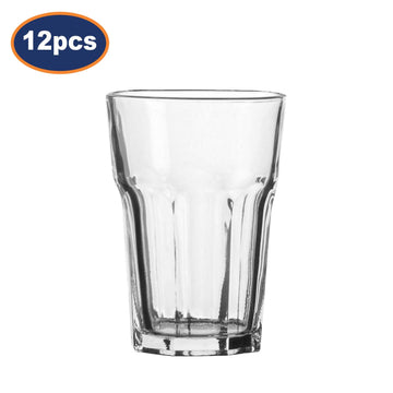 Set of 12 Transparent Glass 350ml Vegas Tumblers
