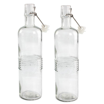 Set Of 2 750ml Vintage Airtight Preserving Glass Bottle