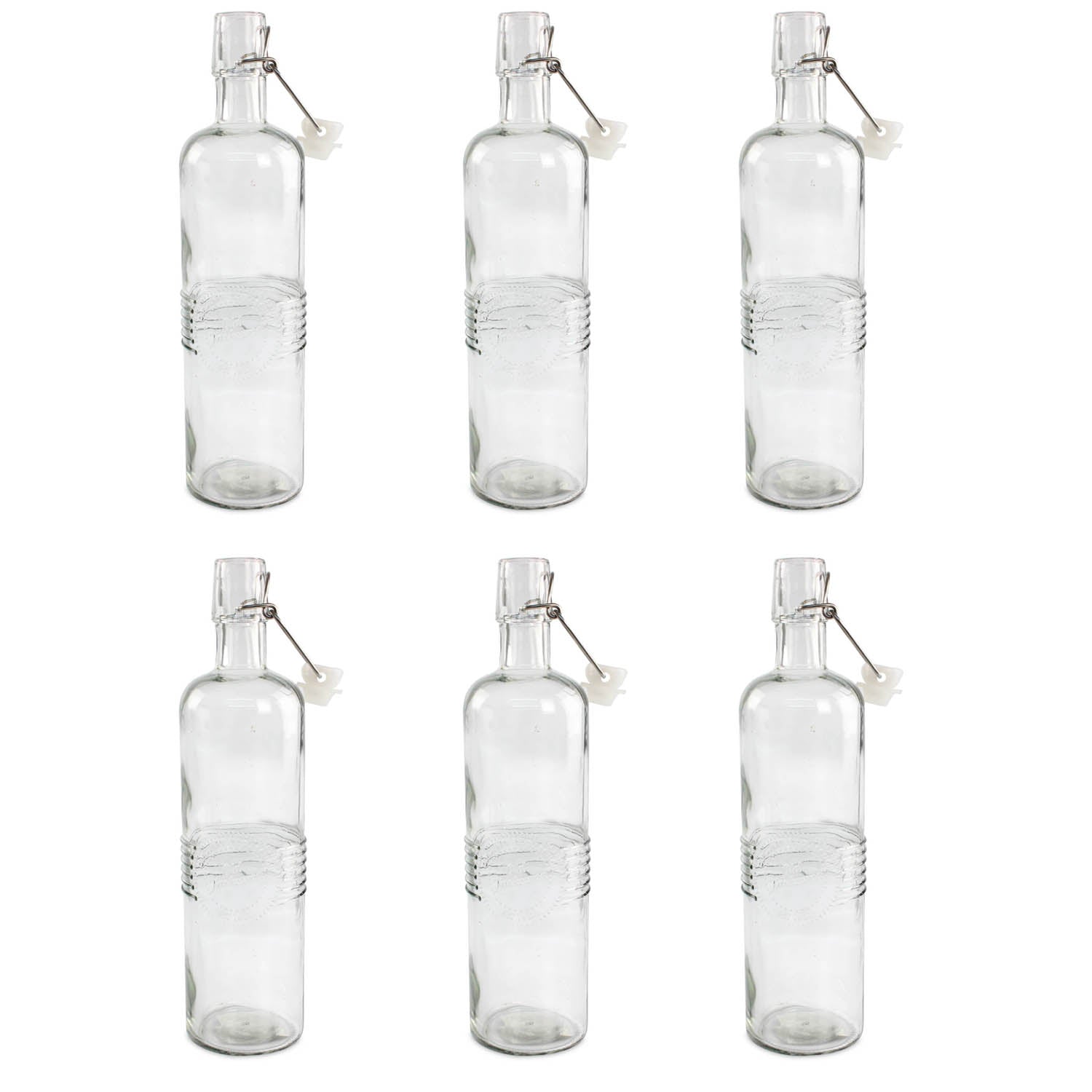 Set Of 6 750ml Vintage Airtight Preserving Glass Bottle