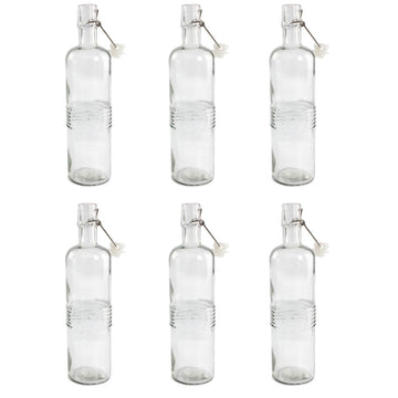 Set Of 6 750ml Vintage Airtight Preserving Glass Bottle