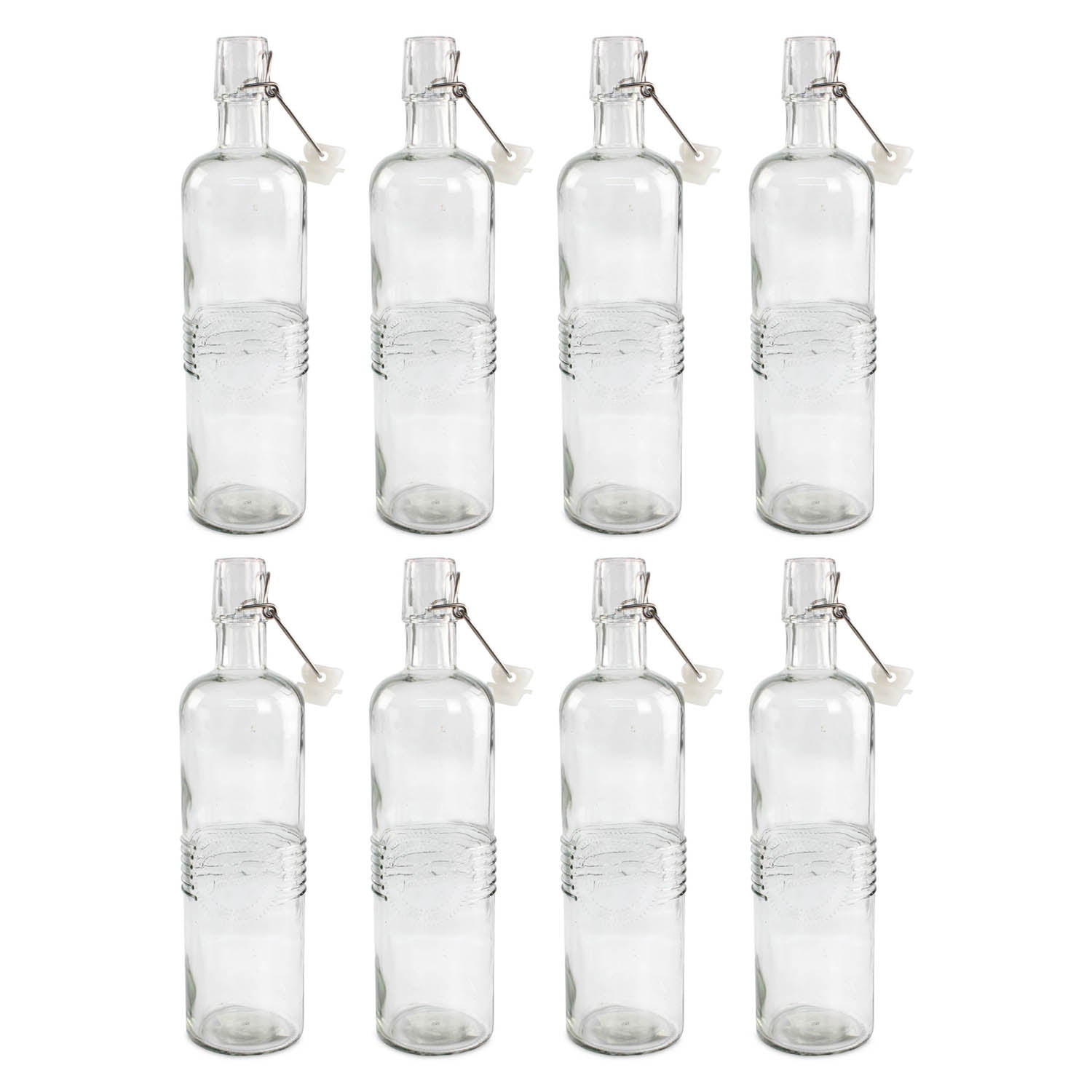 Set Of 8 750ml Vintage Airtight Preserving Glass Bottle