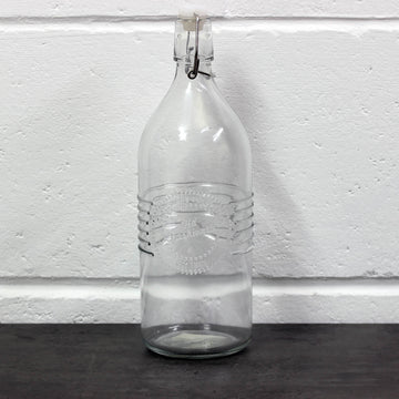 Urban Living 1 Litre Vintage Style Clip Top Glass Bottle