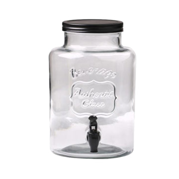 5.3L Glass Drinks Dispenser With Screw Top Lid