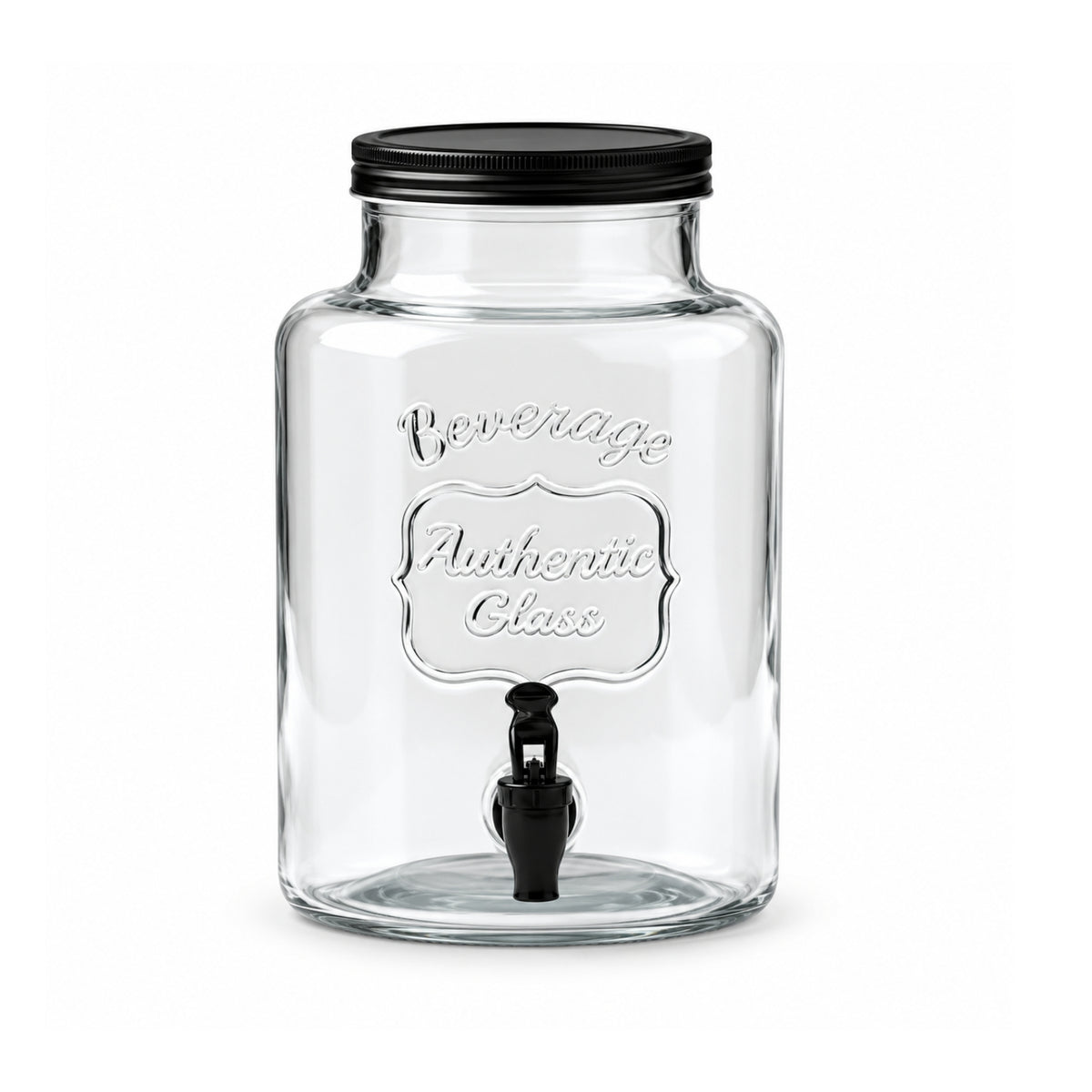 5.3L Glass Drinks Dispenser With Screw Top Lid