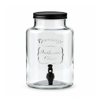 5.3L Glass Drinks Dispenser With Screw Top Lid