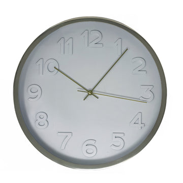 30cm Analogue Gold Rim Wall Clock