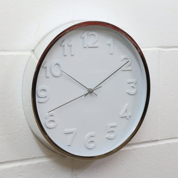 30cm Analogue Silver Wall Clock